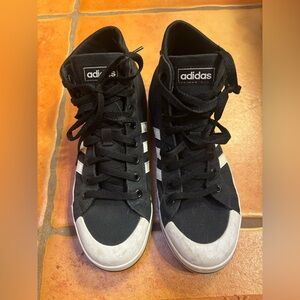 adidas Black and White High-Top Sneakers